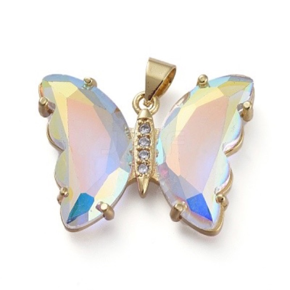 Gold Butterfly Pendant Necklace - Picture 9 of 9